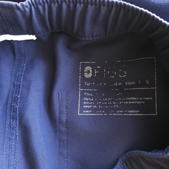 Figs Technical Collection Women Scrub Set Small Blue Leon Nurse Uniform Workwear - Picture 8 of 11